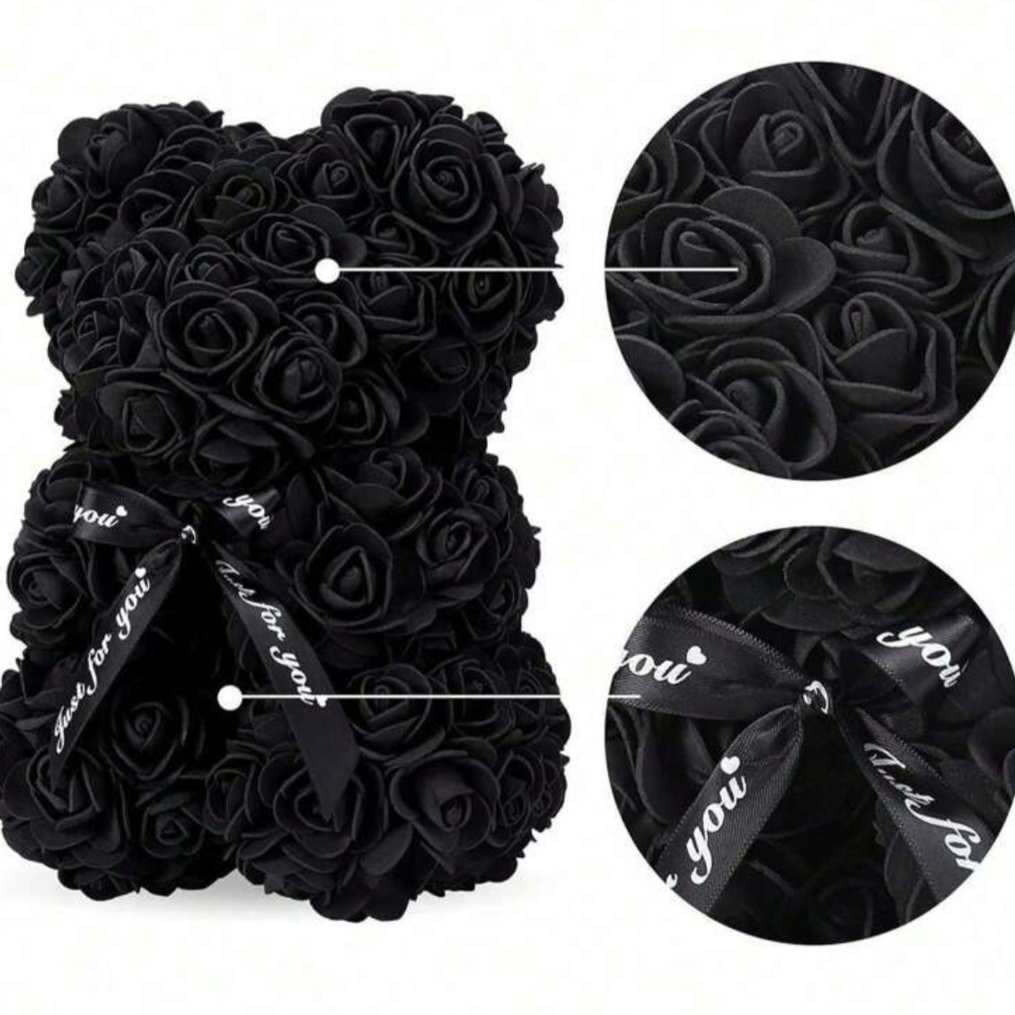 Black Rose Teddy Bear